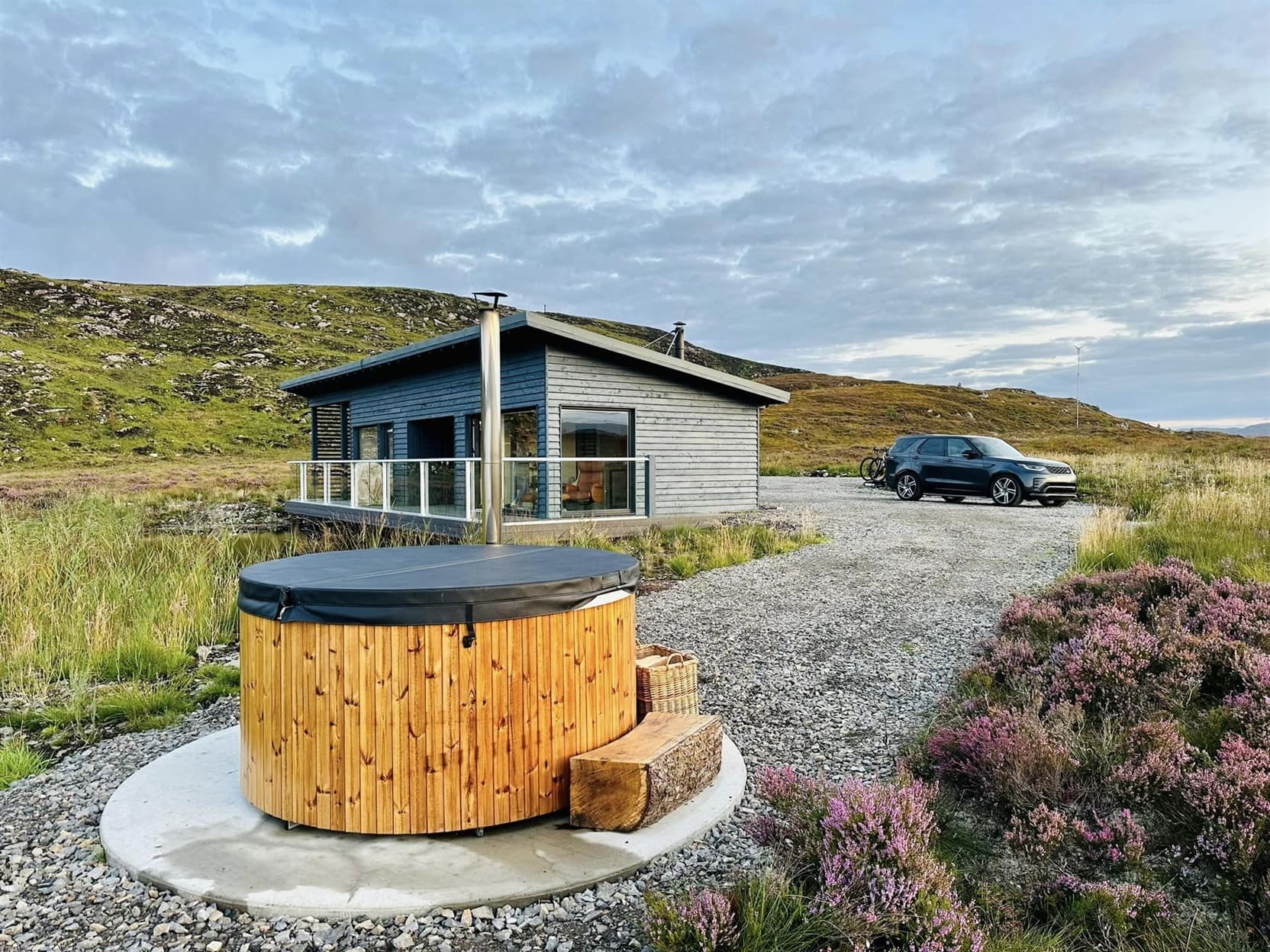 Loch side hot tub